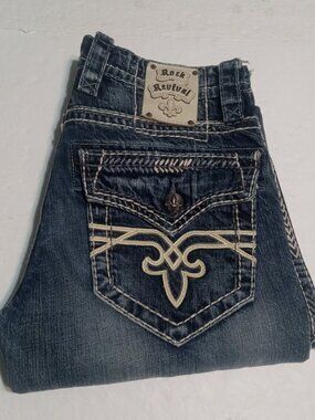 Rock Revival Men's Fabio Boot Cut Jeans 30 RE8725B7A